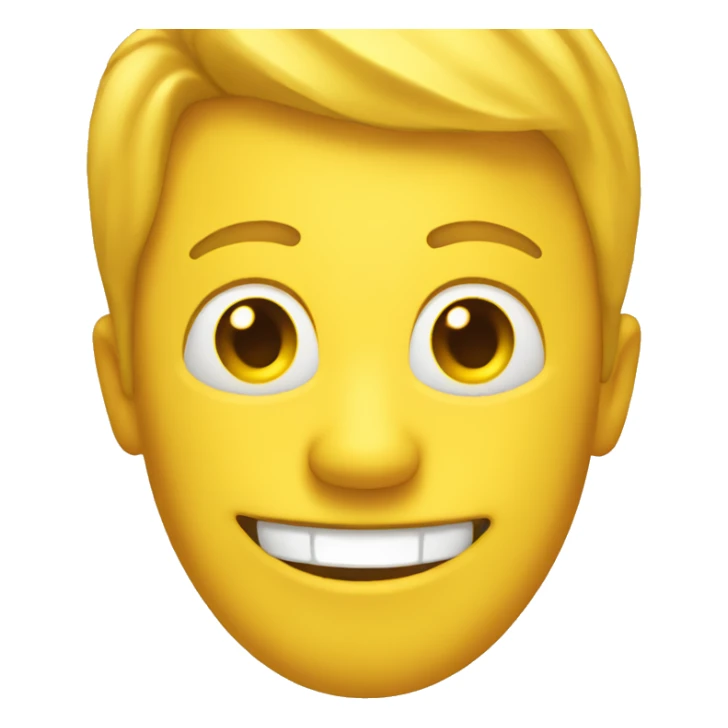 a yellow-faced emoji with a big smile sticker