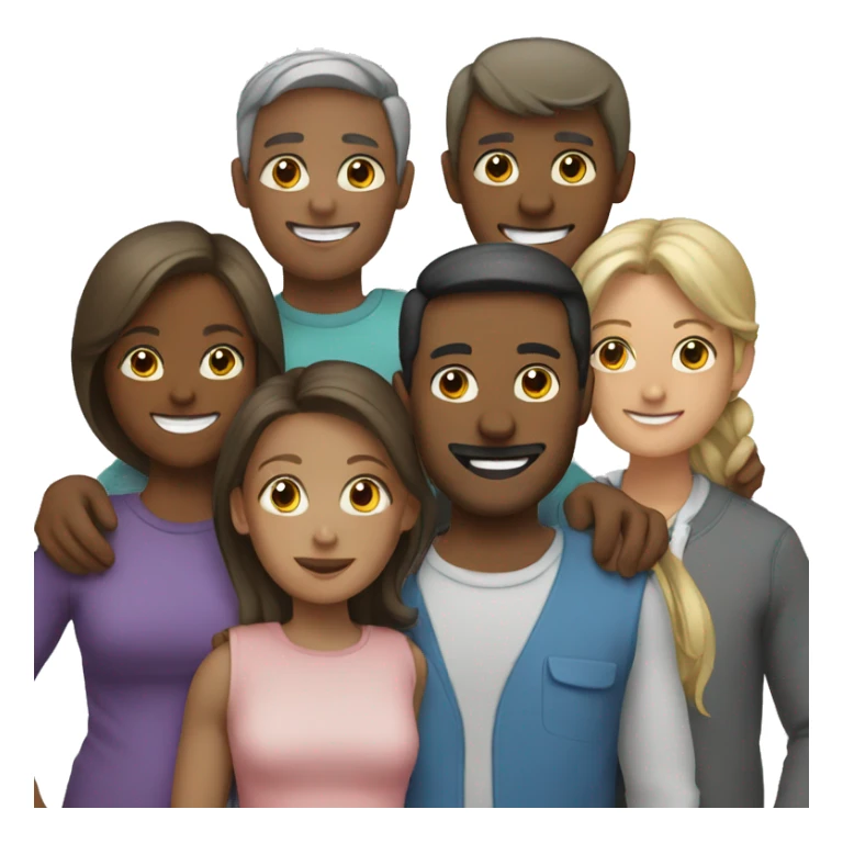 A family with five people  sticker