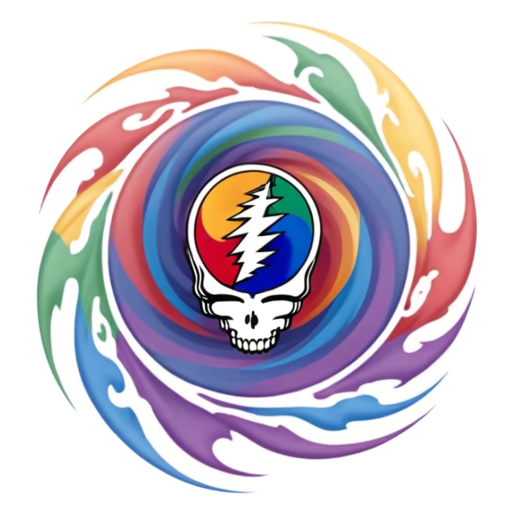 Wind and air themed Grateful Dead to steal your face sticker