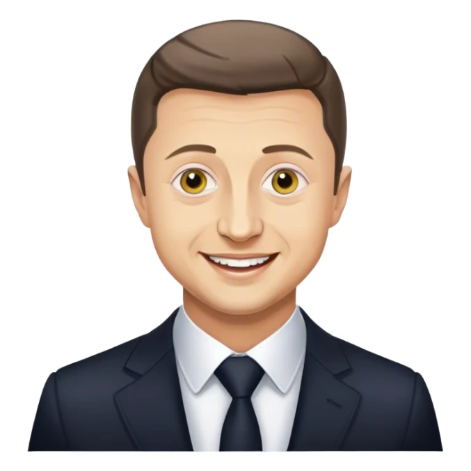 realistic Vladimir Zelensky is delighted sticker