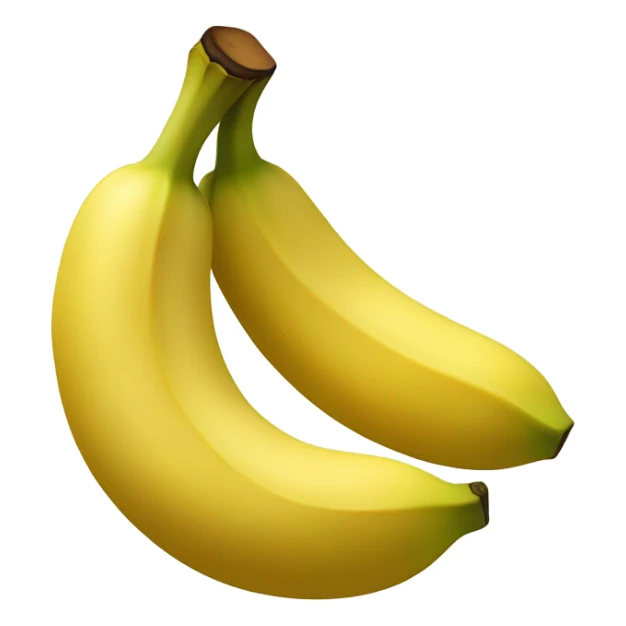 Create a yellow banana emoji with light brown spots, adding subtle texture and shading. The design should look natural and symbolize growth and progress. sticker
