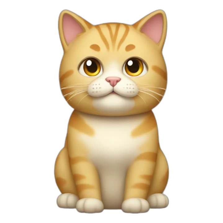 A fat cat with wavy blonde hair sticker
