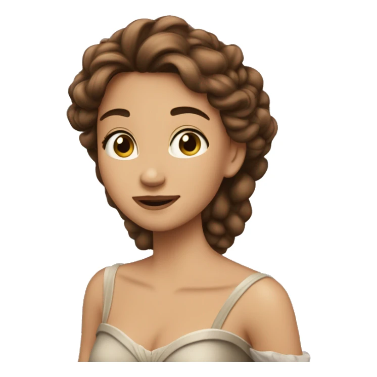 Brown hair princess ￼ sticker
