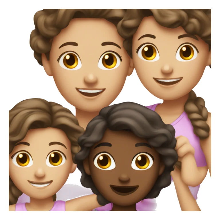 Two girl best friends brunette happy  sticker