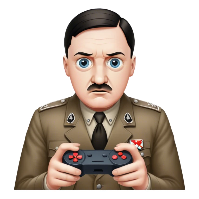 Hitler qui joue à la play sticker
