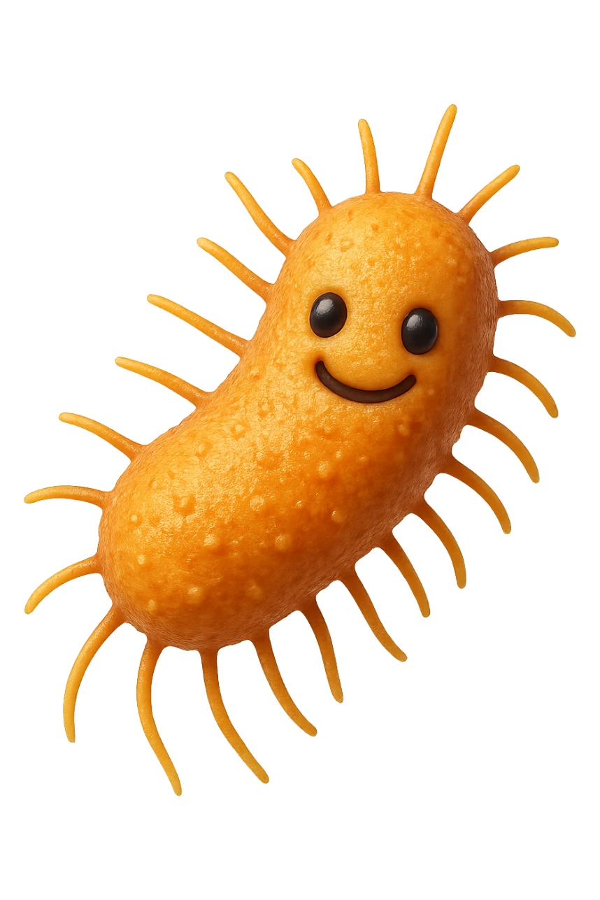 EMOJI STILE IPHONE 3D DI batteri intestinali che fluttuano in aria E FALLO MOLTO REALISTICO IN 3D sticker