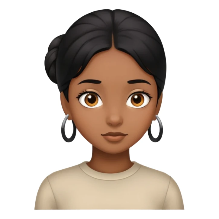 Black hair girl looking over shoulder sticker