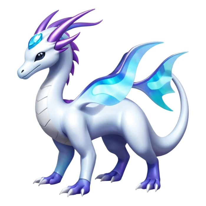 Futuristic-lugia-dragonair-suicune-hybrid, full body sticker