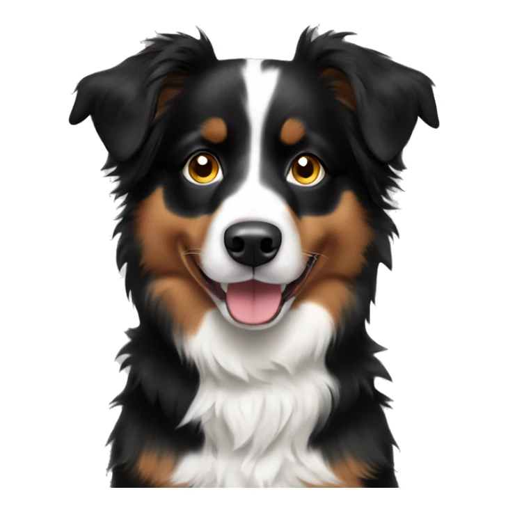 Black and white toy Australian shepherd sticker