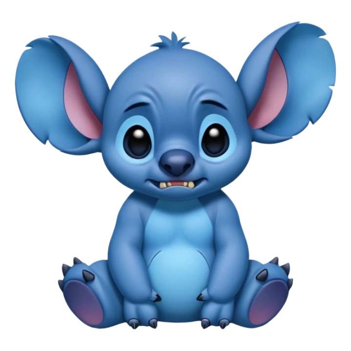 sad Disney stitch full body and cute animated  sticker