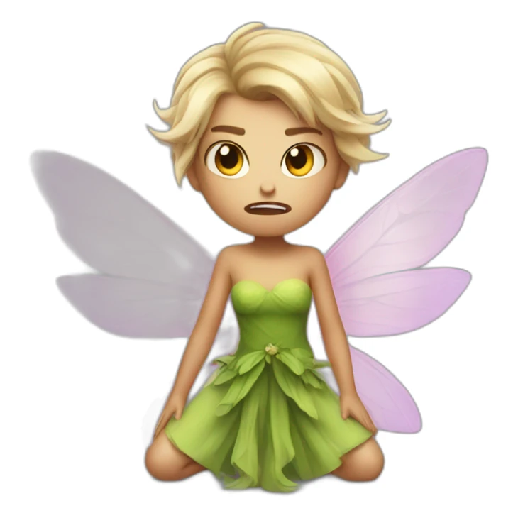 Little angry fairy sticker