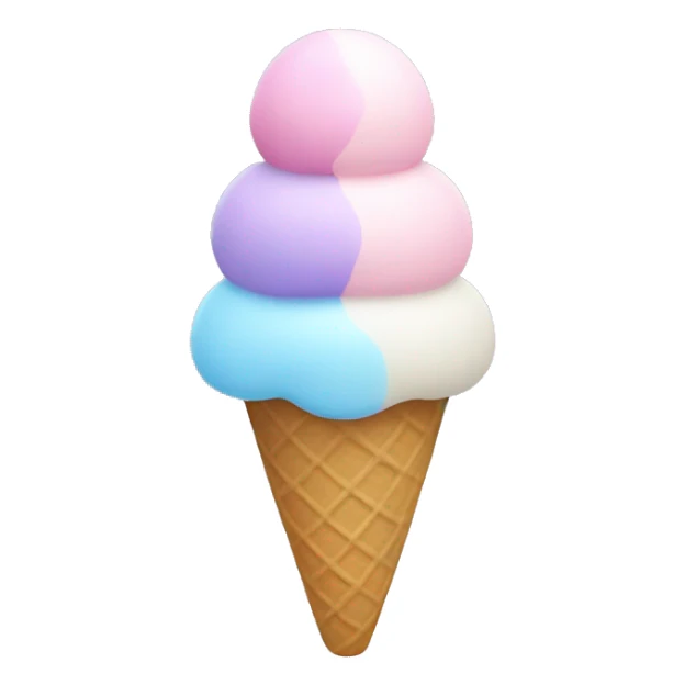  Ice cream with the colours pastel pink pastel purple and pastel blue sticker