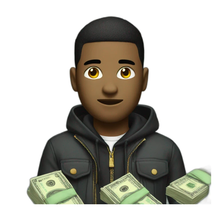 gangsta with a lot of cash sticker