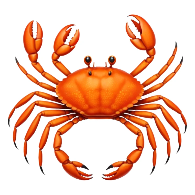 A live crab with eight legs and two pincers sticker