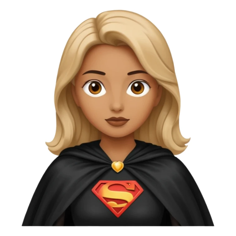 woman black cape sticker