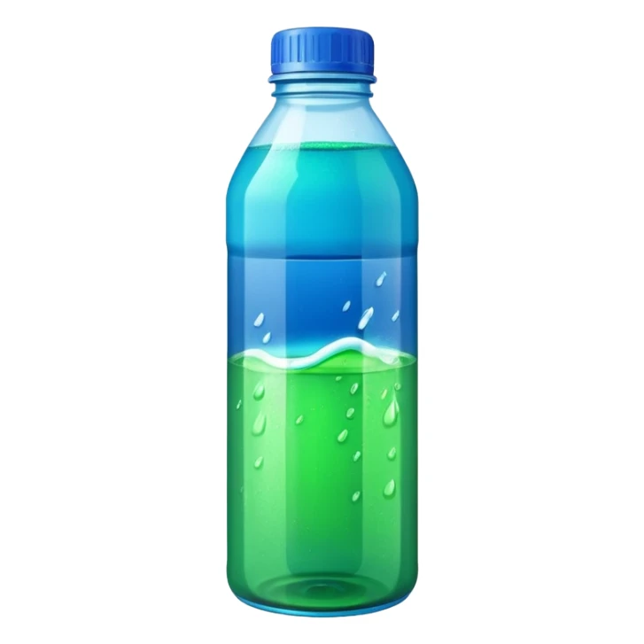 energy drink plastic bottle green electric sticker