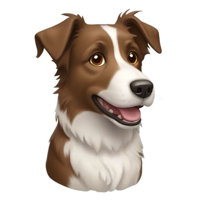 brown border collie terrier mix sticker