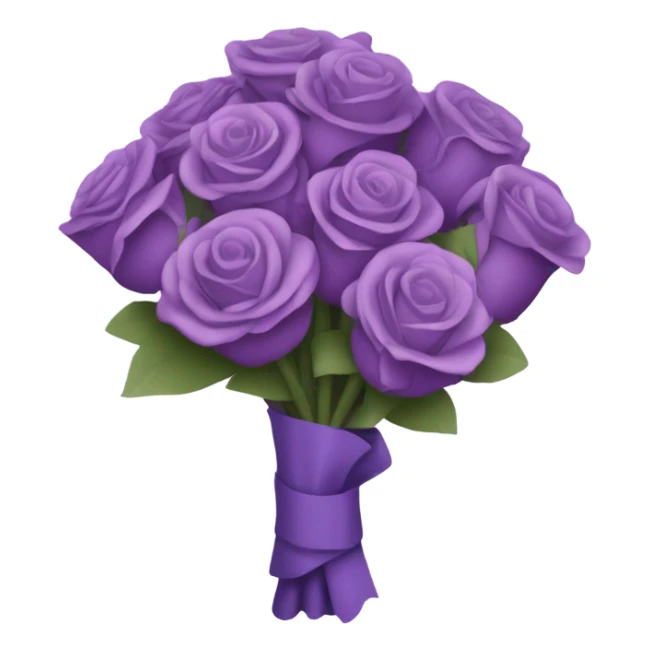 violet light shades  Rose bouquet with violet  wrap paper  sticker