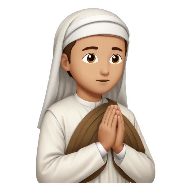 Make a person praying in Islam religion make it face sideways sticker