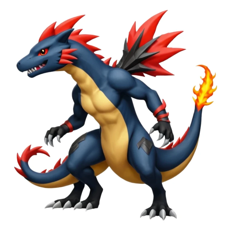 Salandit-Garchomp-Luxray-Zangoose-Fusion (full body) sticker