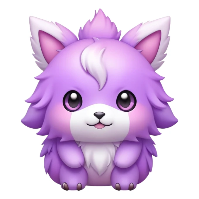 Kawaii cute Pastel Violet gradients Fakemon-creature Sakura  sticker