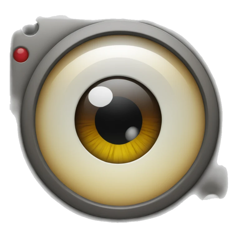 A mix of a camera and an eye sticker
