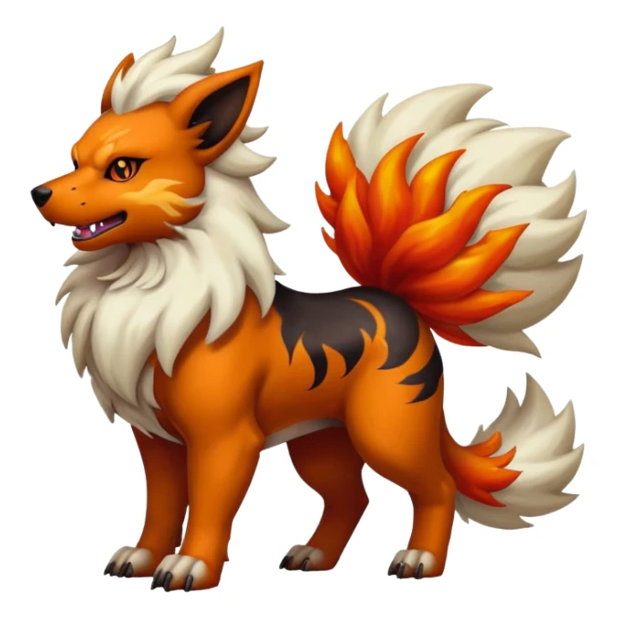 Houndoom-Arcanine-Pokémon-Fakémon-hybrid-creature sticker
