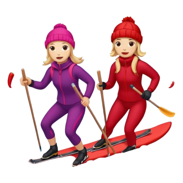 Langrenn, bading og chili sticker