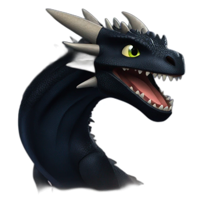Dragón negro furia nocturna how to train your dragon sticker