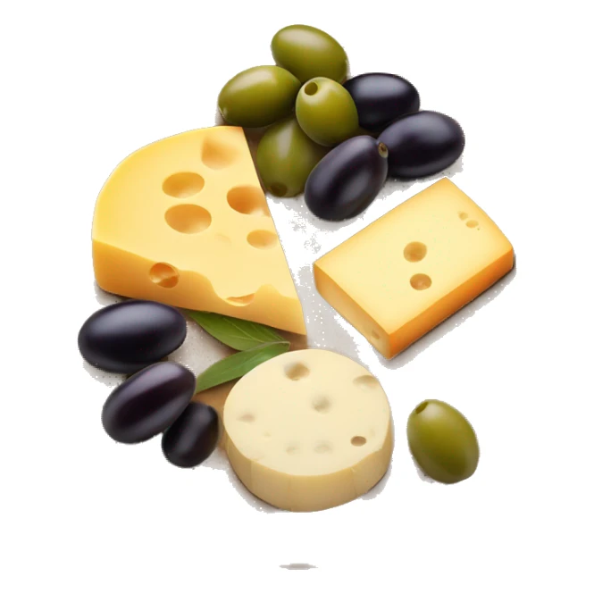 cheese plate lots of olives sticker