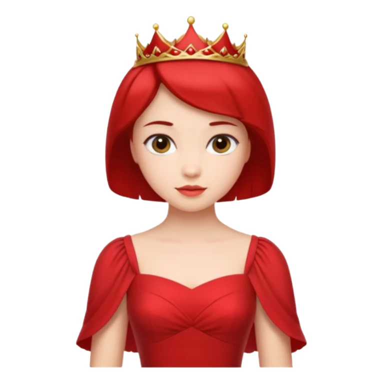 Short hair princess in red sticker