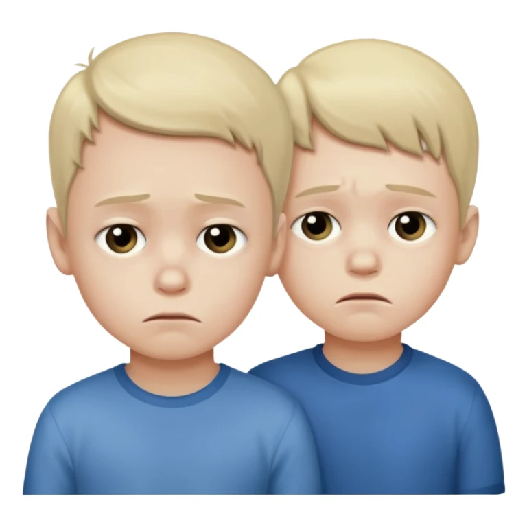 8 years old and 6 years old brothers feeling sad sticker