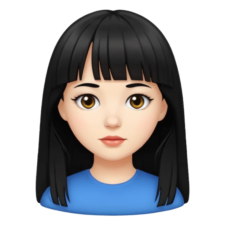 white girl bangs black  sticker