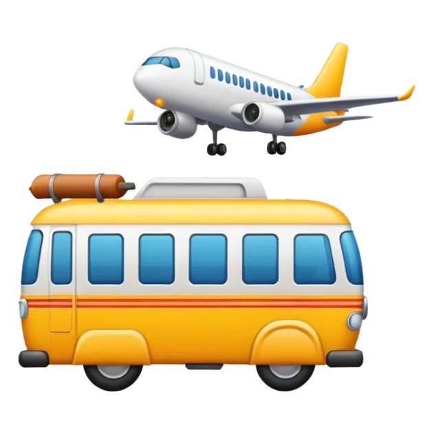An emoji that represents travelling  sticker