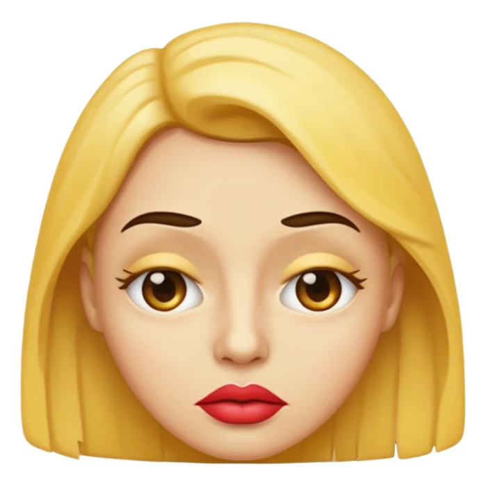 emoji sucking its lips in with one eyebrow up sticker