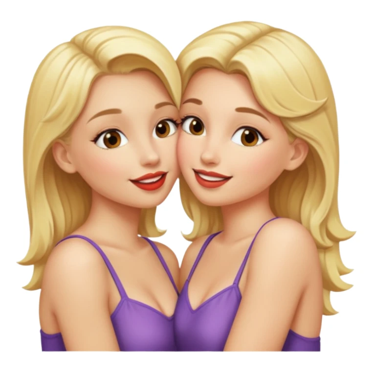 2 hot blonde girls kissing sticker