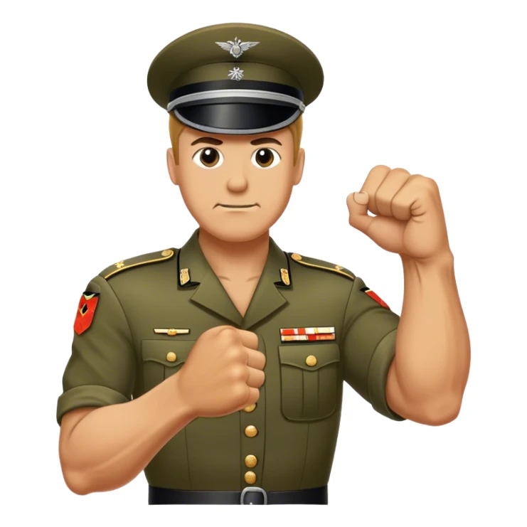 German Military Man Fist Bump sticker