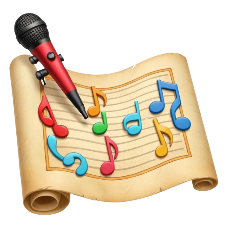 colorful, slightly curled parchment map, as if just unrolled after a long time, subtle details suggesting a guide for independent musicians, small icons like musical notes, microphones, winding paths, no text sticker