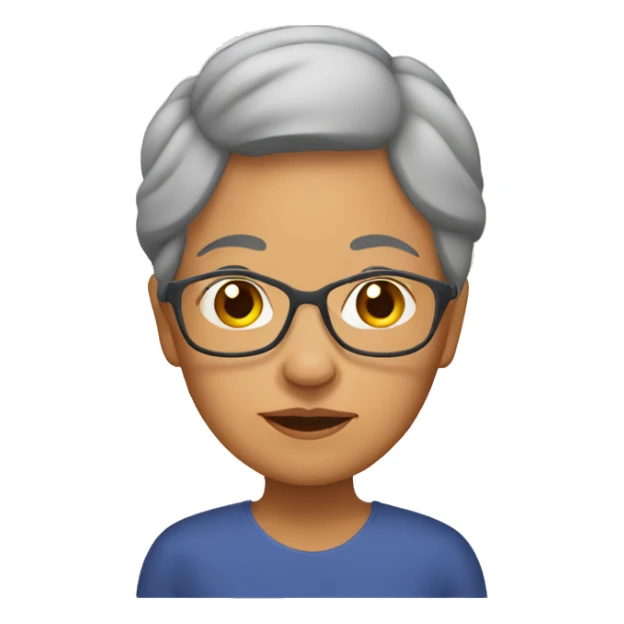 filipino grandmother emoji without glasses sticker