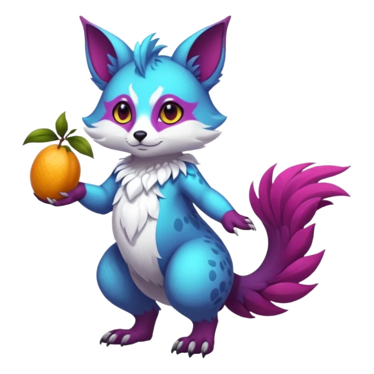 dark fruity white glorious divine exotic realistic cool beautiful beautiful fantasy-caracal-civet-genet-sergal-vernid-Gryphon-Cacomistle-Trico-oncilla-animal-Fakémon-hybrid-fursona (full body) sticker