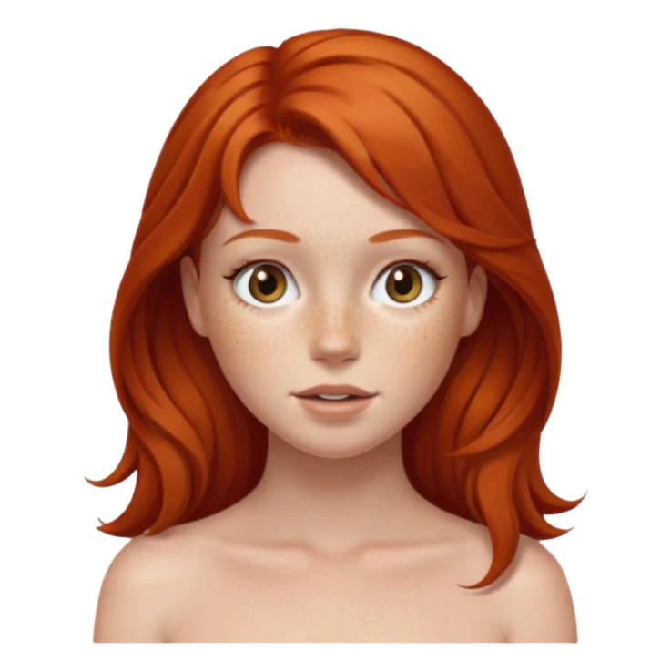 Redhead girl nude sticker