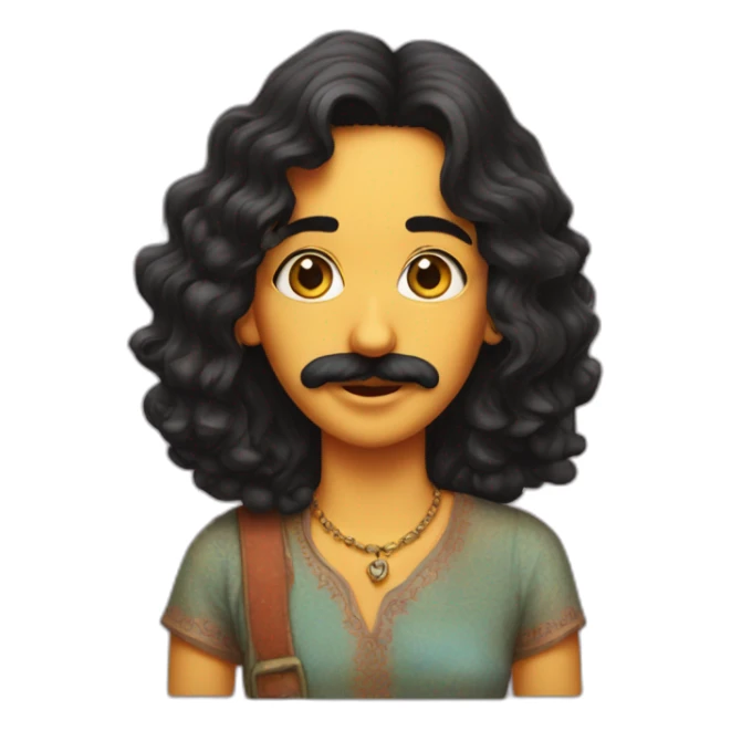 frank zappa as a teenage girl in india sticker