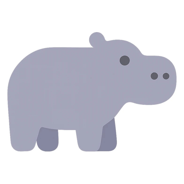 Hippo sticker