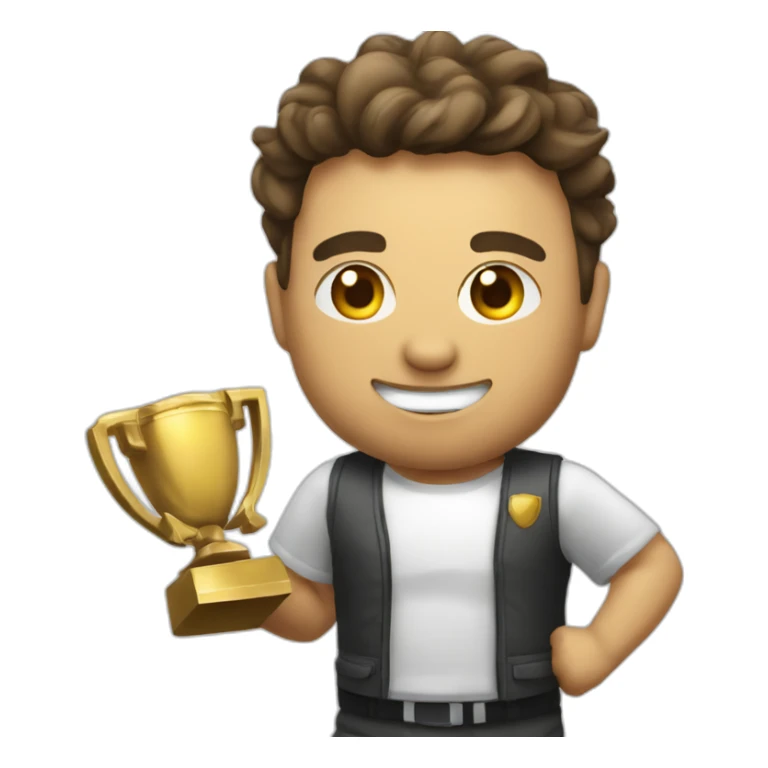 Imagine an emoji representing a gamer trophy to celebrate victories! sticker