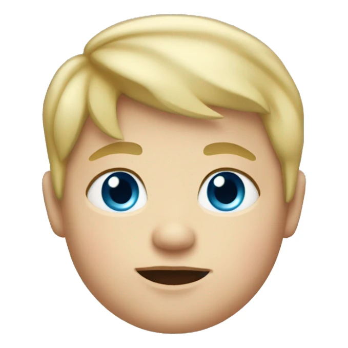 9-year old chubby boy with blond hair and broad blue eyes sticker