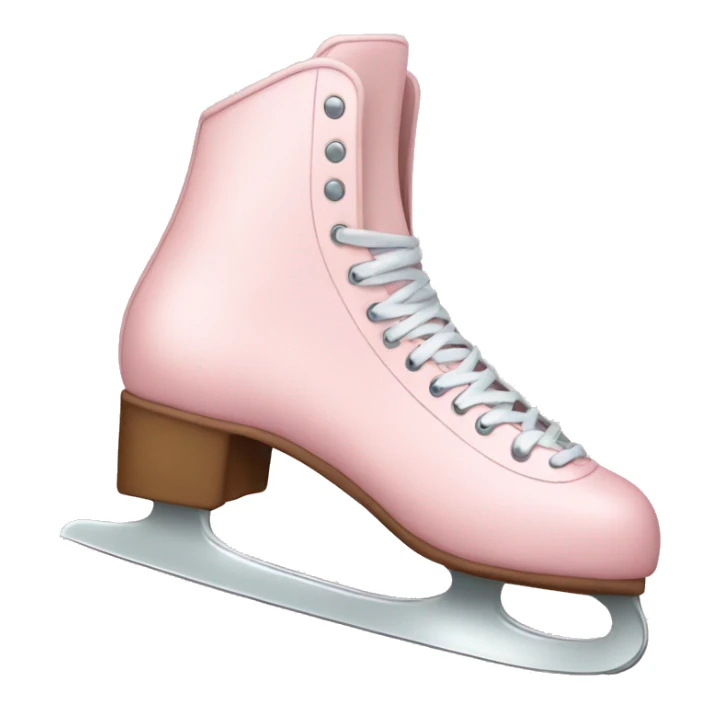 pastel pink ice skates sticker