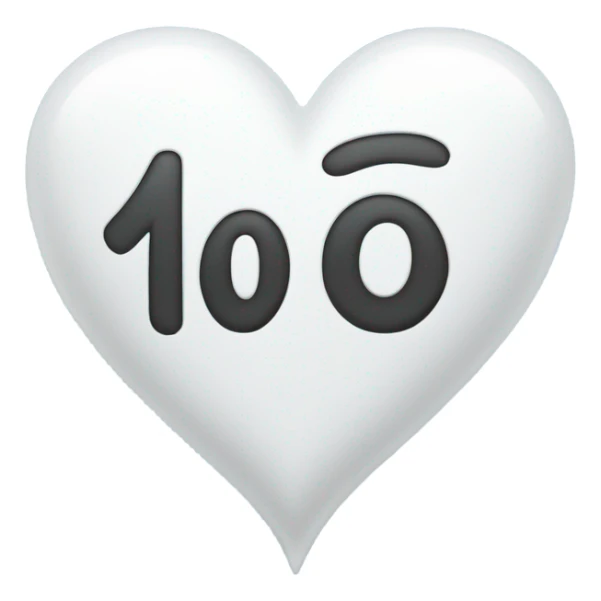 White and blue heart with 1000 written on it sticker