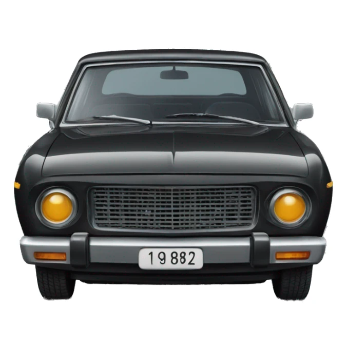 ussr black volga car 1982 sticker