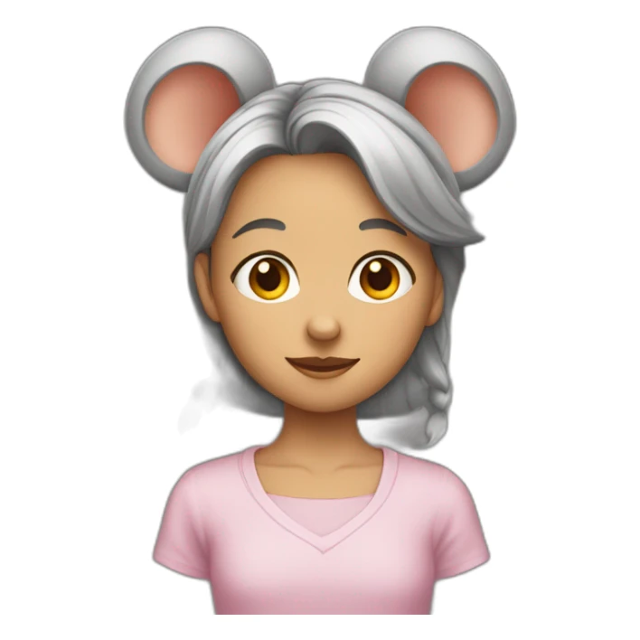 jeune fille avec des oreilles de rat sticker