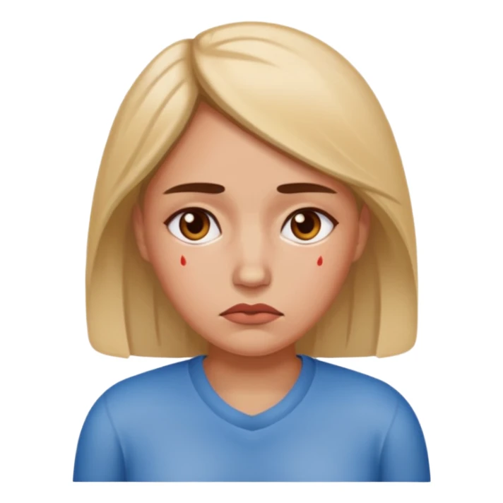 chronic diseases (diabets) woman iOS emoji style sticker